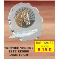 Trophée VERRE : Réf. 126.32 - 14 cm